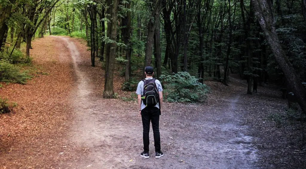 Man Standing in Confusion Two Ways