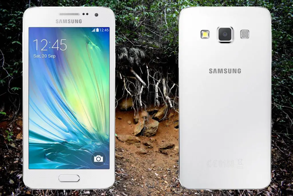 Samsung Galaxy A3 2015 with Nature Background