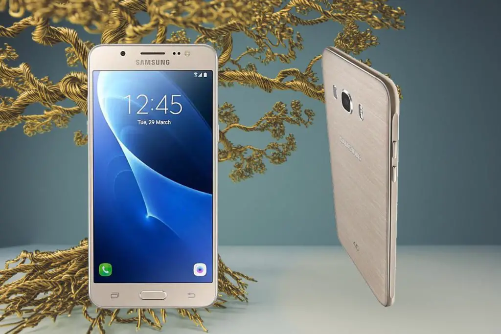 Samsung Galaxy J5 2016 with Tree Background