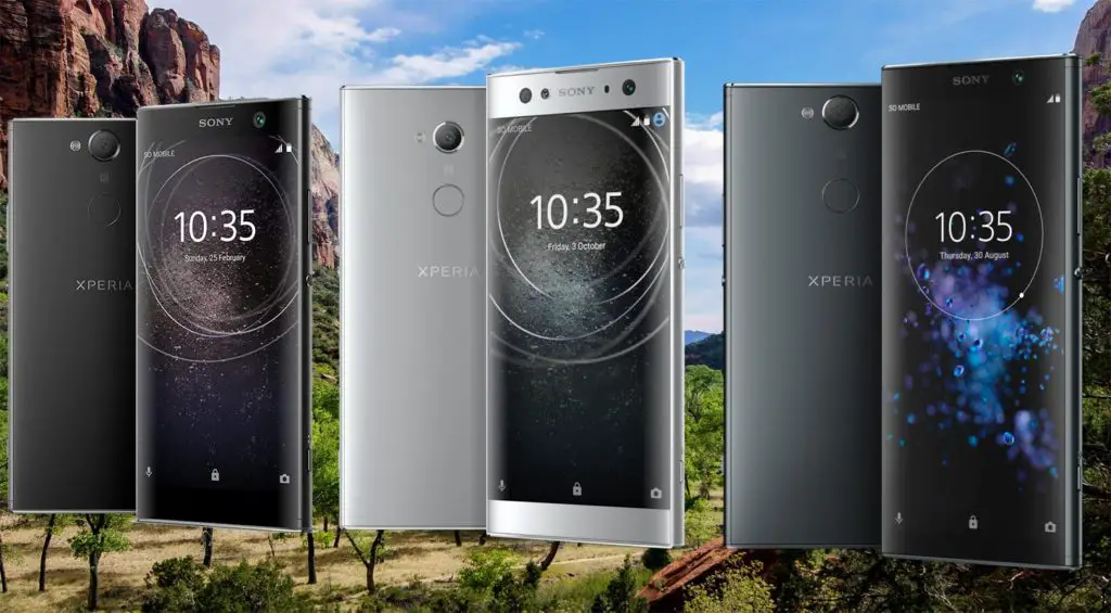 Sony Xperia XA Devices with Forest Background