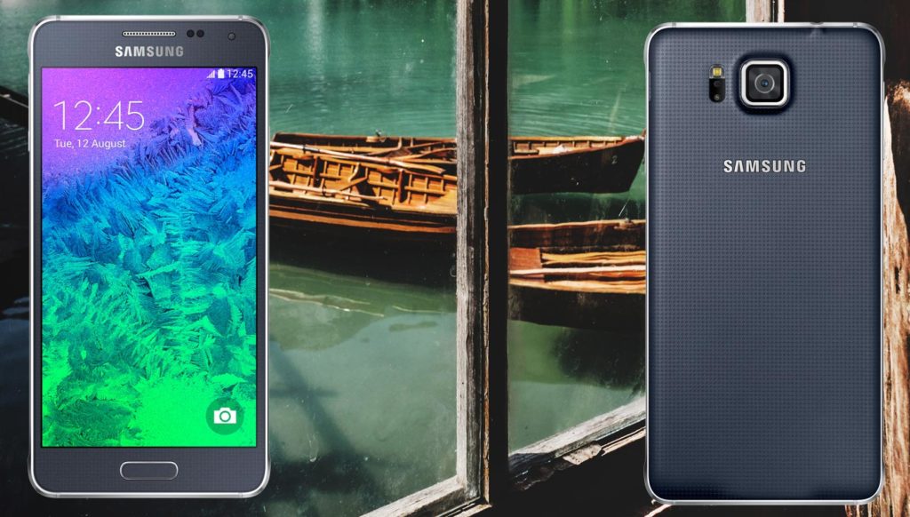 Samsung Galaxy Alpha With Boat Background