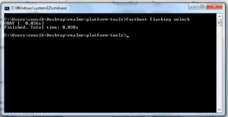 fastboot flashing unlock