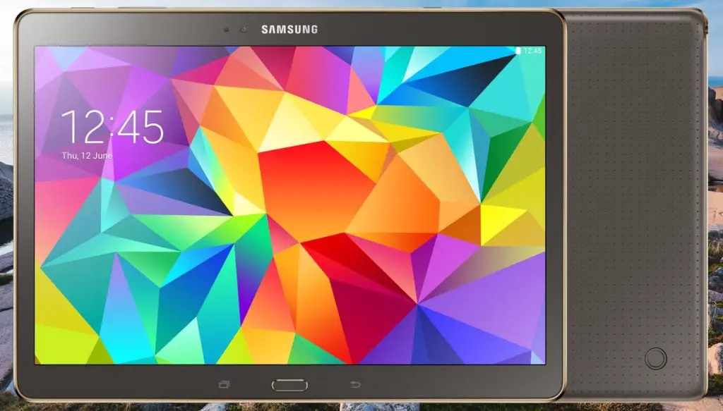 Samsung Galaxy Tab S 10 5 LTE with Sea Side Stones Background