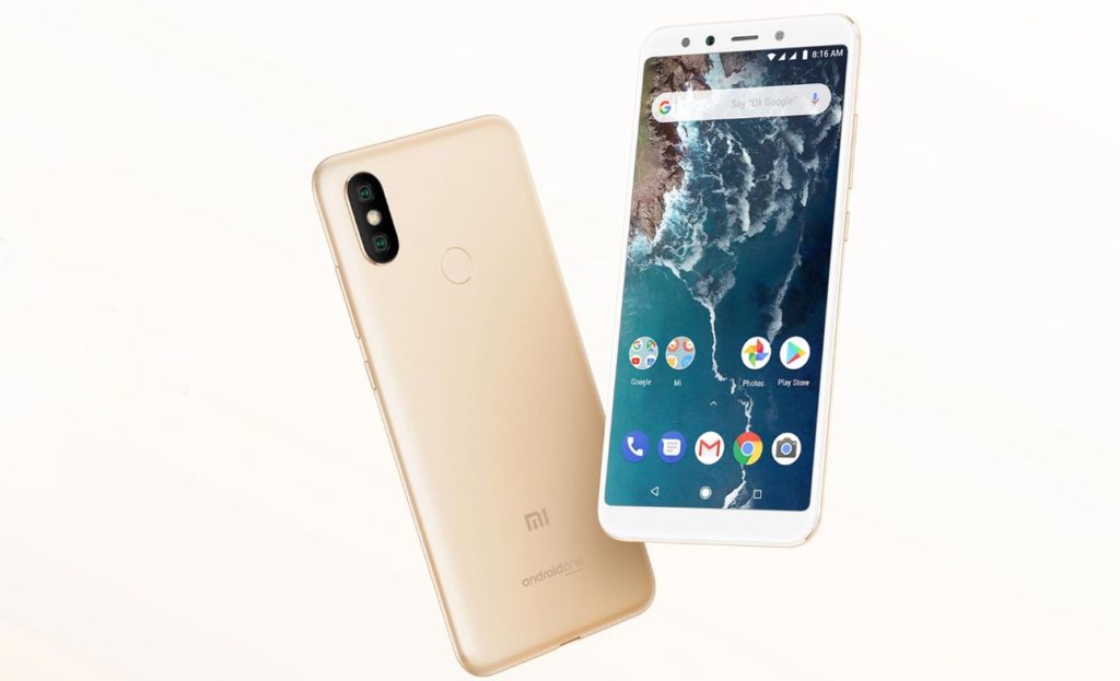 Xiaomi Mi A2 with Light Yellow Background