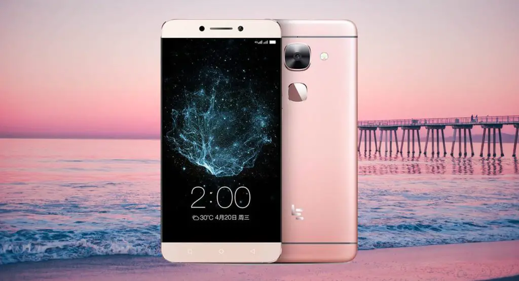 LeEco Le Max 2 with pink Shade Beach