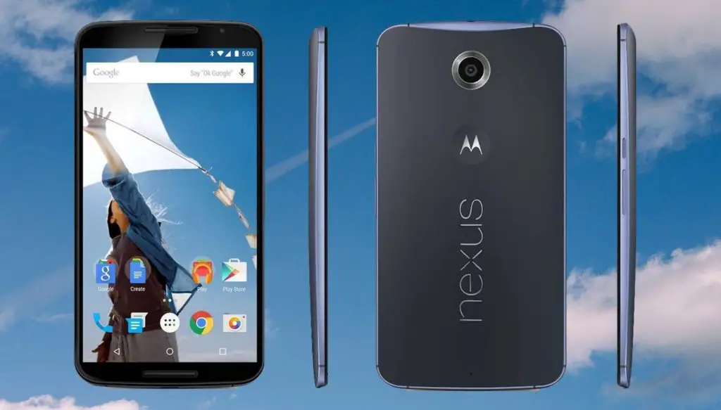 Nexus 6 With Blue Sky Background