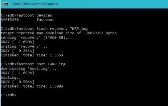 fastboot boot recovery