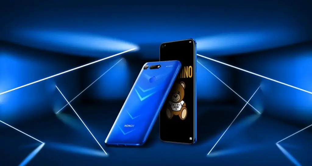 Honor View 20 with Dark Blue Background