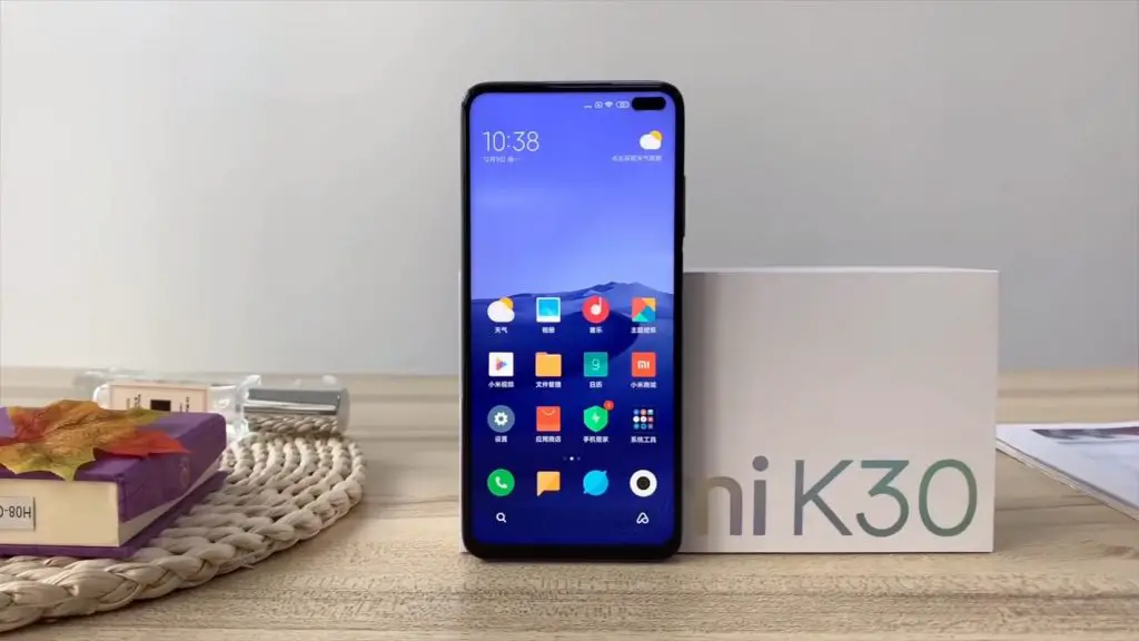 Redmi K30 5G on the Table in Standing Position