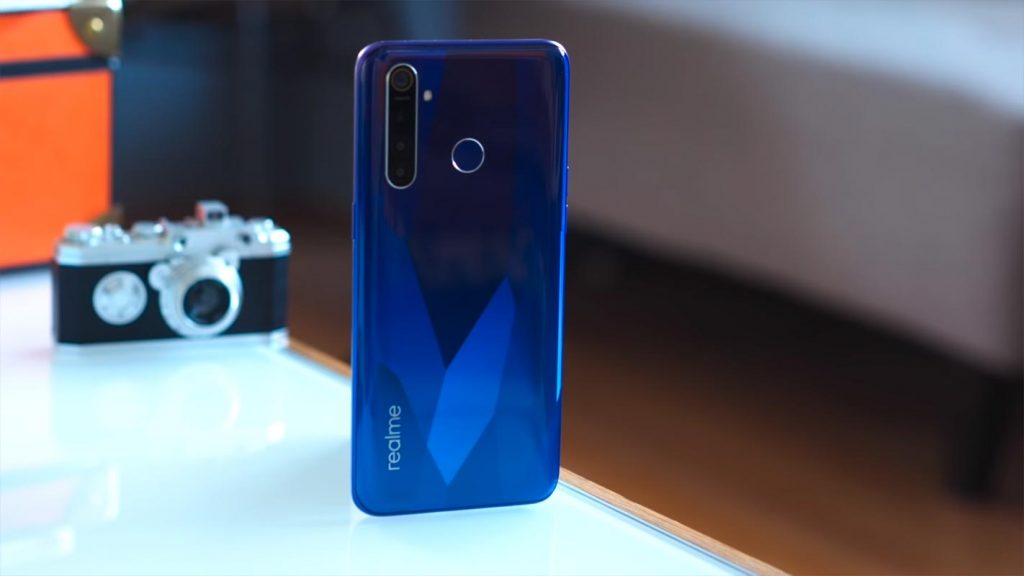 Realme 5 Pro Back Side Stand position on the Table