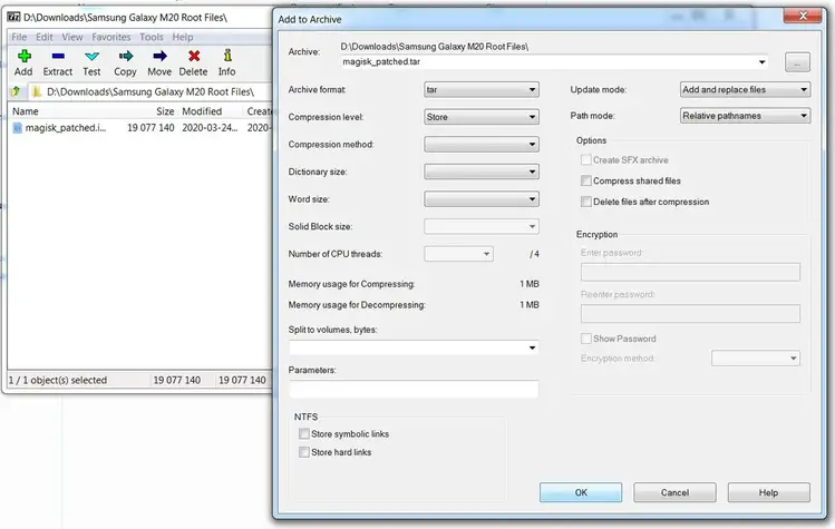 Convert magisk patched tar file