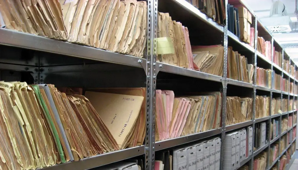 Paper Files in Storage Room