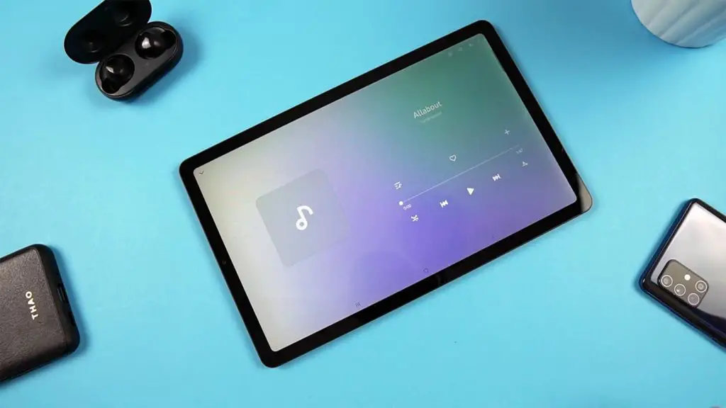 Samsung Galaxy Tab S6 Lite Music Player Playing