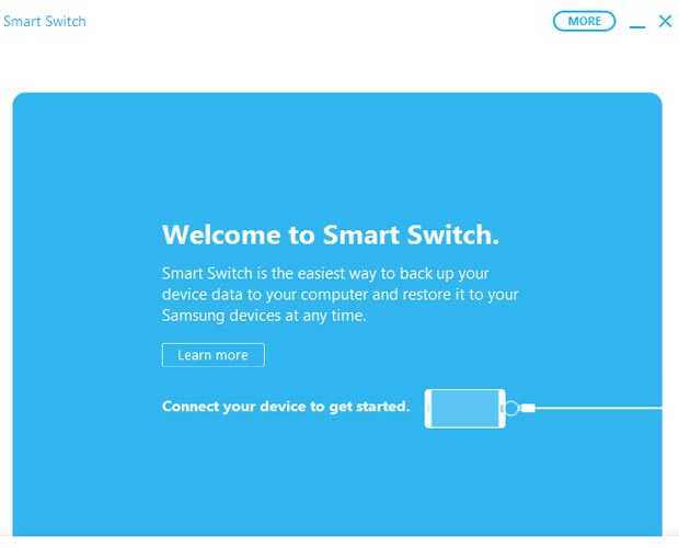 Samsung SmartSwitch Connect Mobile screen