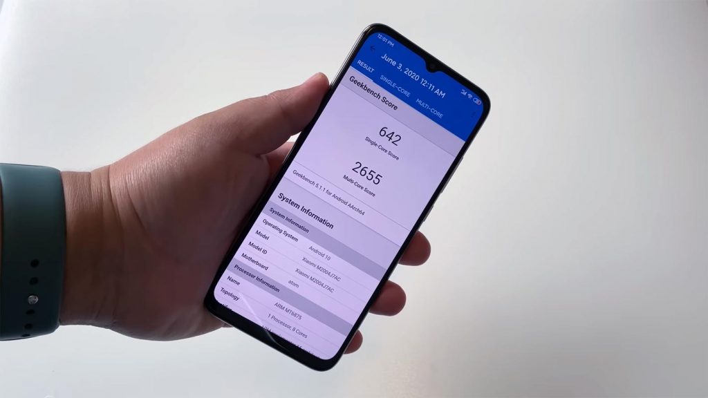 Xiaomi Redmi 10X 5G Geekbench Result