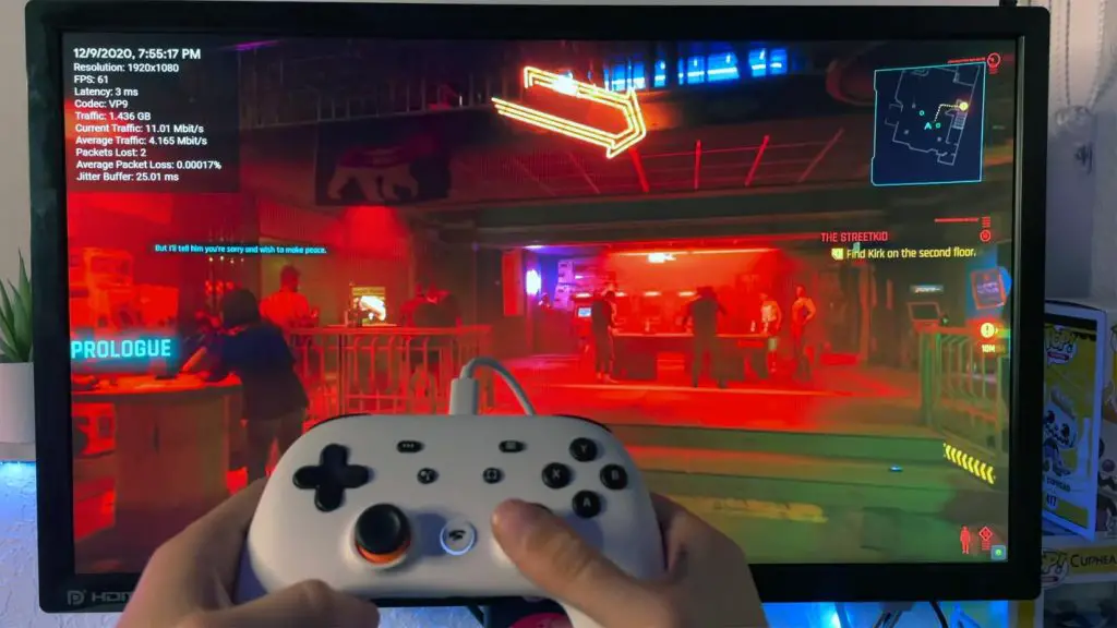 Google Stadia Cyberpunk 2077 YouTube Stream