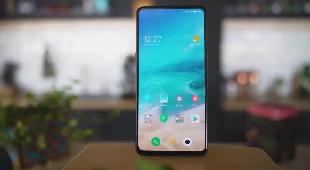 Xiaomi Mi Mix 3 5G Home Screen on table