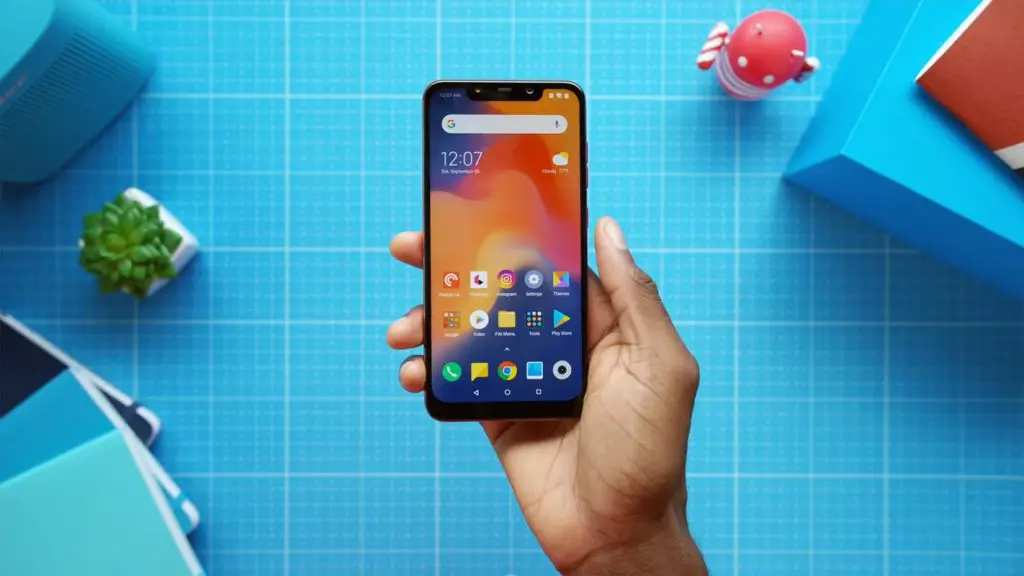 Xiaomi Pocophone F1 Unlocked Home Screen in hand