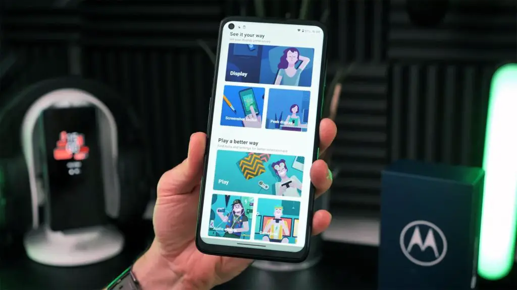 Moto G9 Plus Display Customization options