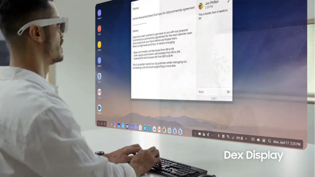 Samsung AR Glasses Lite Dex Display