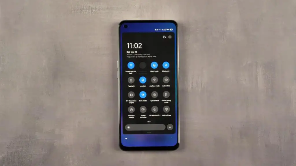 Realme GT Notification Bar Screen