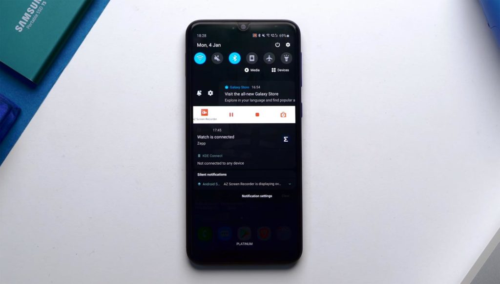 Samsung Galaxy F41 Screen recording Feature