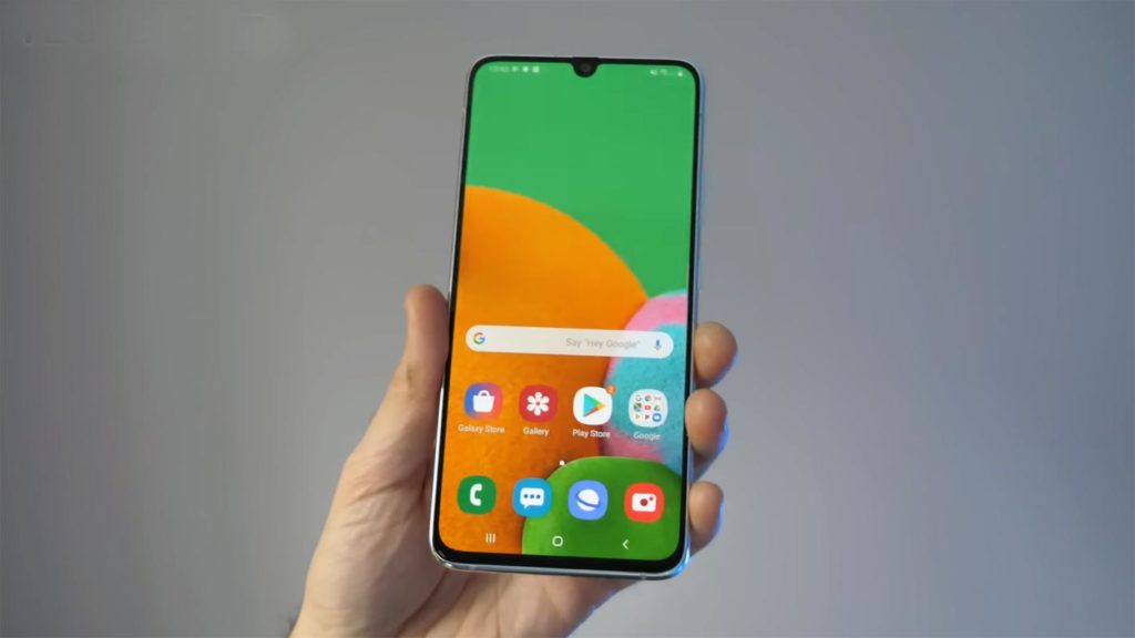 Samsung Galaxy A90 5G Home Screen in hand