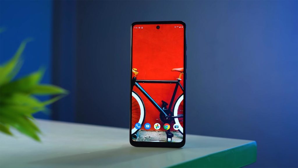 Moto G60 Unlocked Home Screen on the Table