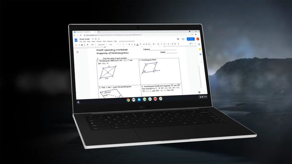 Samsung Galaxy Chromebook Go Google Docs