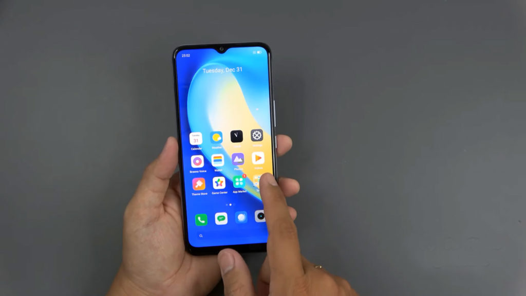 Realme V3 unlock screen