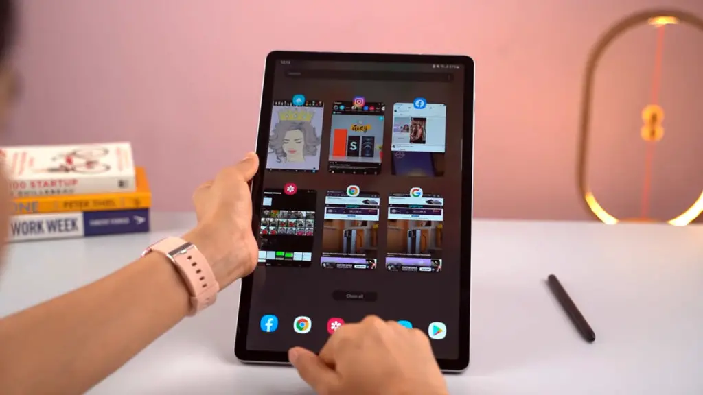 Samsung Galaxy Tab S7 FE recent apps
