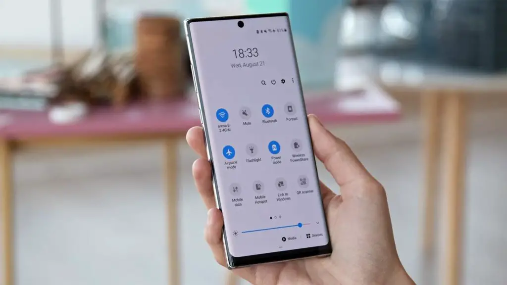 Samsung Galaxy Note 10 Plus Android 11 Notification Bar