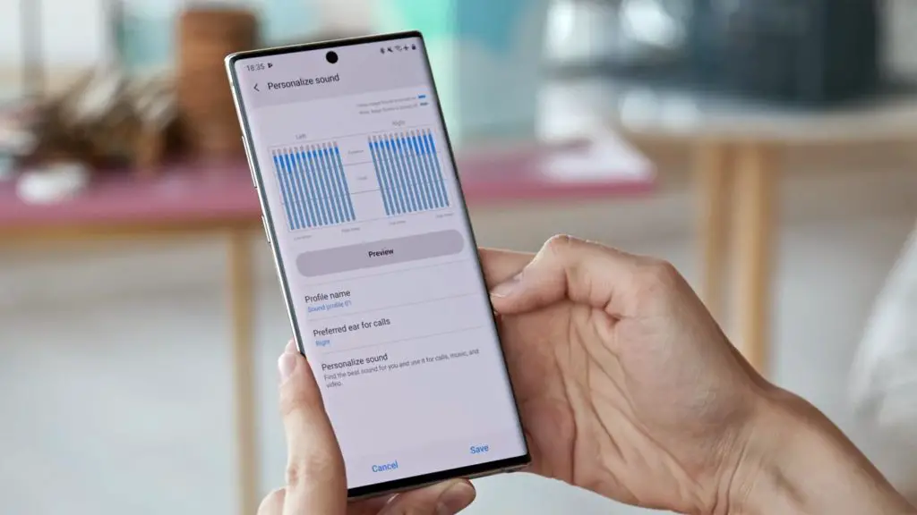 Samsung Galaxy Note 10 Plus Android 11 Sound Profile Screen
