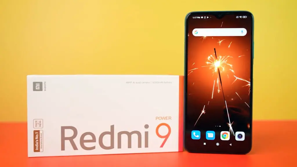 redmi 9 power phone and box