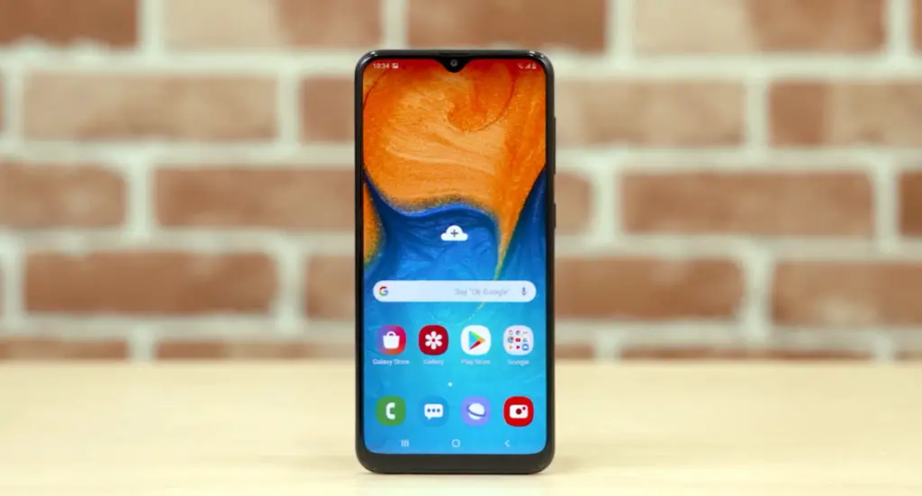 samsung galaxy a20s home screen