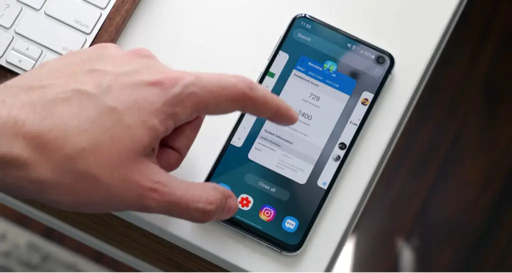 samsung galaxy s10e recent apps