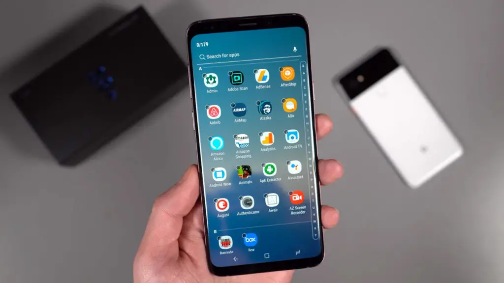 samsung galaxy s9 plus apps menu