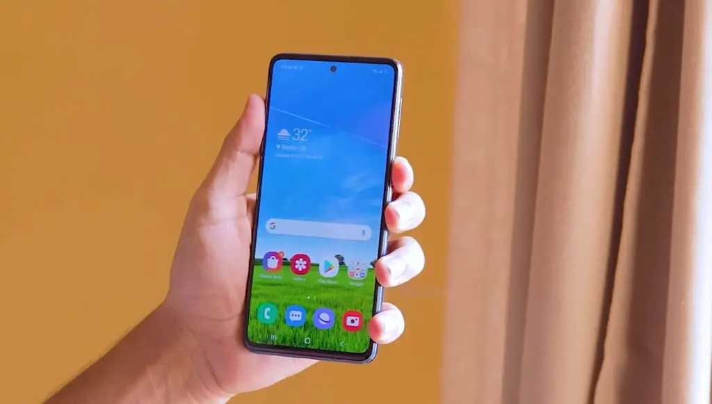 samsung galaxy m31s unlock screen in one hand