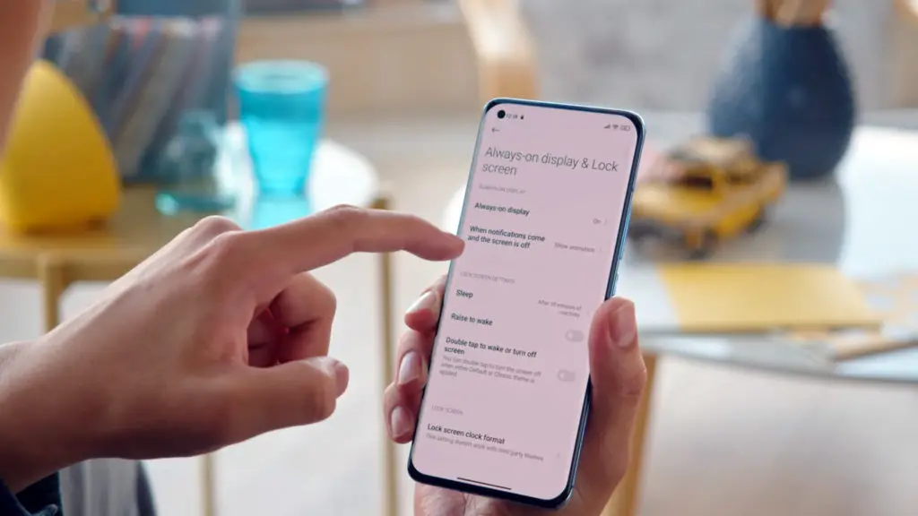 xiaomi mi 11 display lock settings