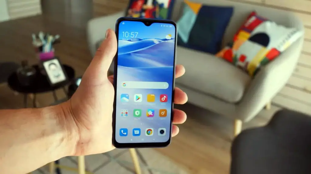 redmi 9 prime home screen in single hand