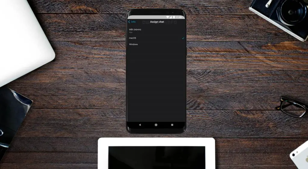 WhatsApp Assign Chat Linked Devices Option