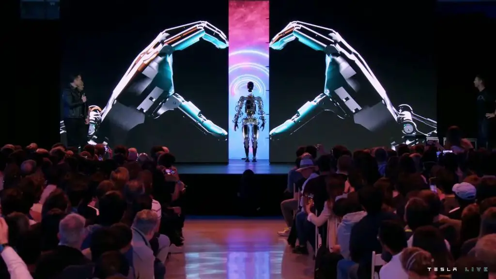 Tesla Humanoid Robot Entrance