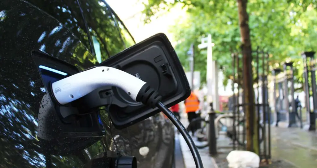 Electric Vehicle Charger in Car