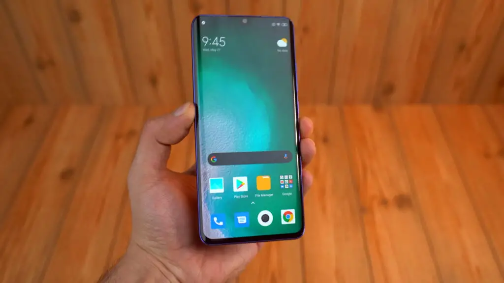 xiaomi mi note 10 lite unlock screen in hand