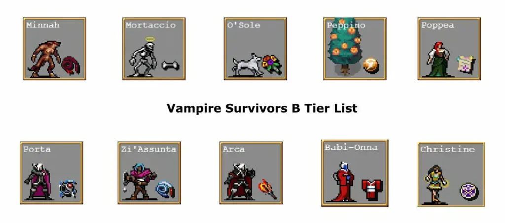 Vampire Survivors Tier List (S+, S, A, B, C, F, and R ) - Android Infotech