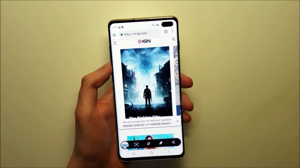 samsung galaxy s10 screenshot