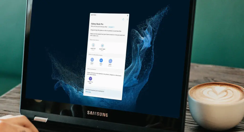 Samsung Galaxy Book Quick Share