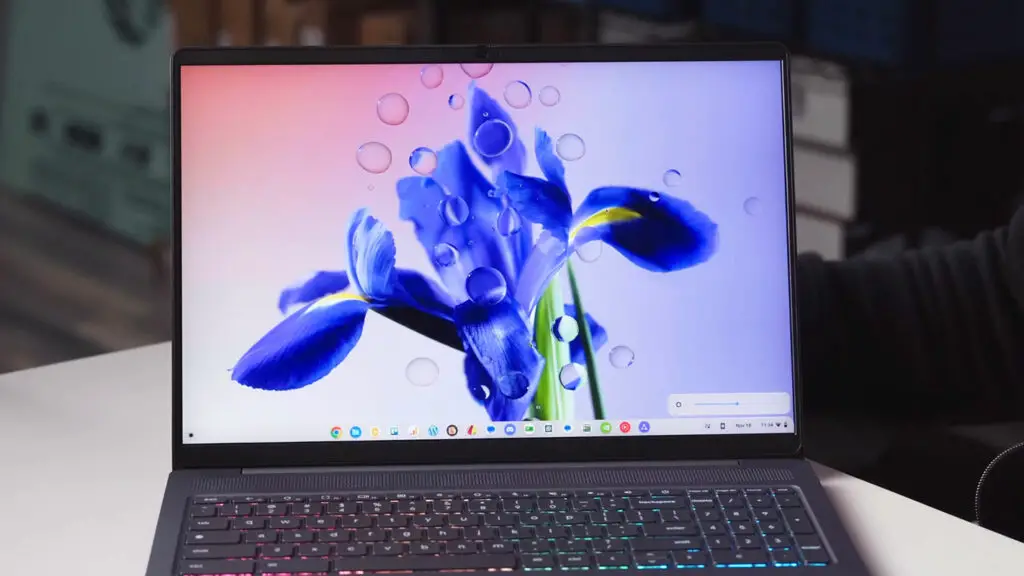 Lenovo IdeaPad Gaming Chromebook Plus Open Position