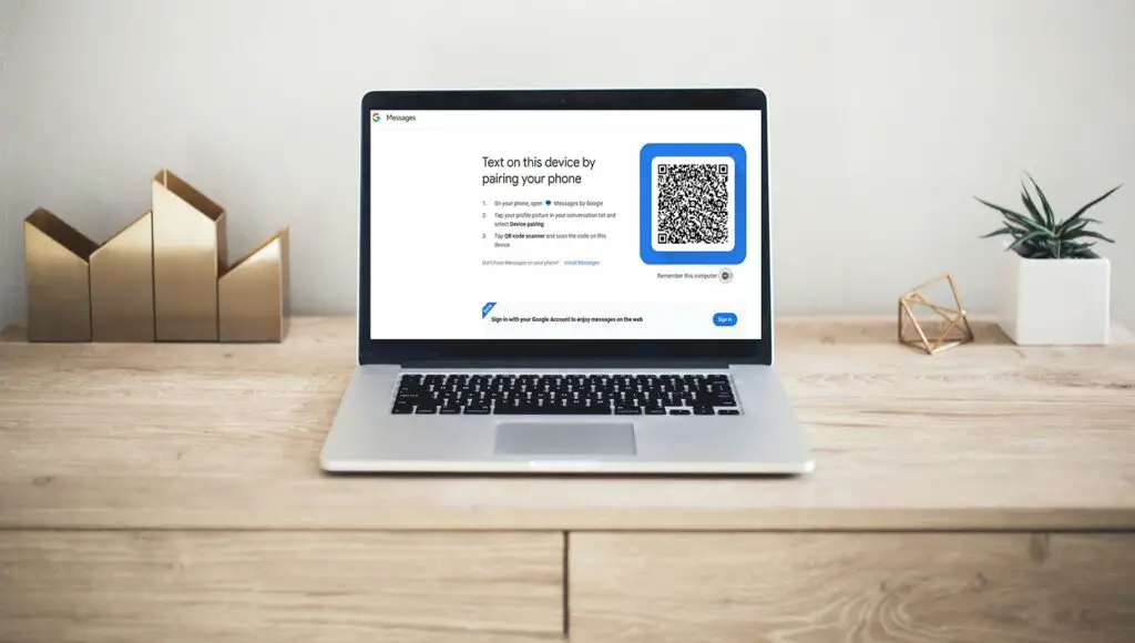 Google Messages QR Code Page