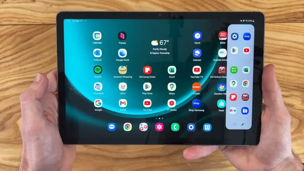 Samsung Galaxy Tab S9 FE Unlocked Home Screen